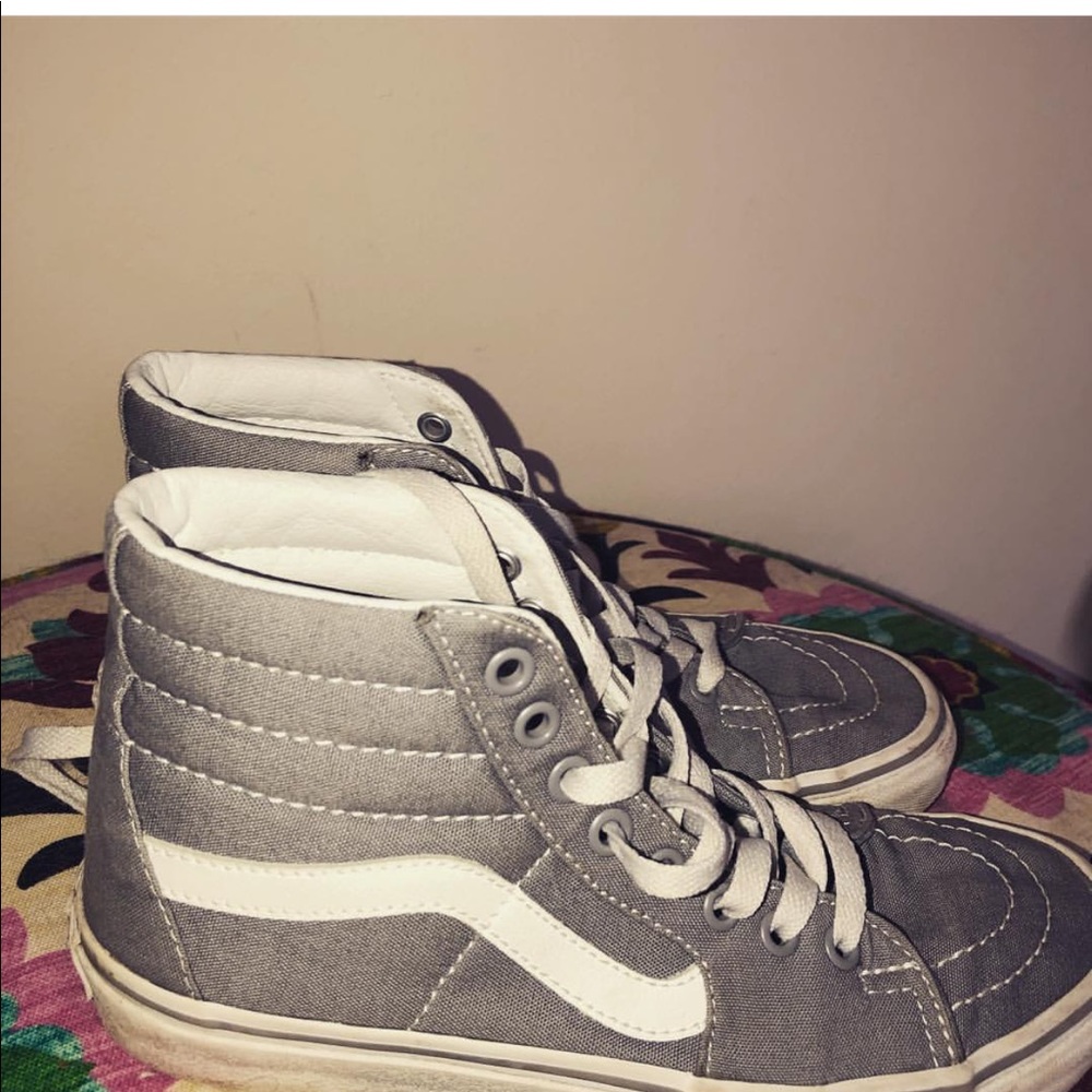 Vans!! Grey high tops!